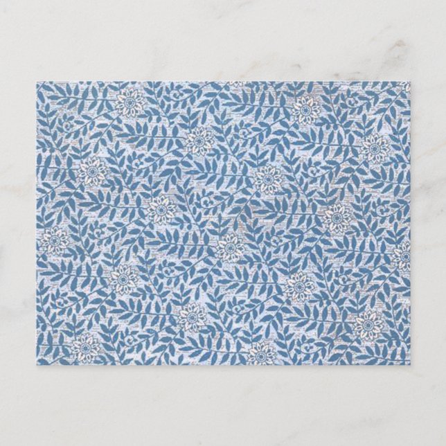 ELEGANT BLAUE FLORAL POSTKARTE (Vorderseite)