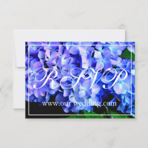 Elegant blaue lila Blumenhydrangeas Save The Date