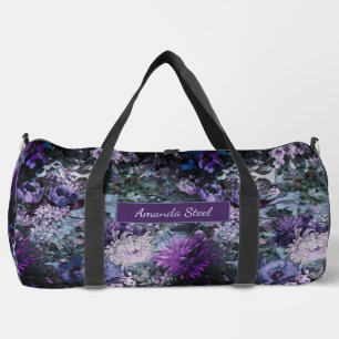 Elegant blaue Pfeffer mit Monogramm bedruckt Duffle Bag