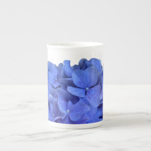 Elegant Blauer Korallenblumen Prozellantasse