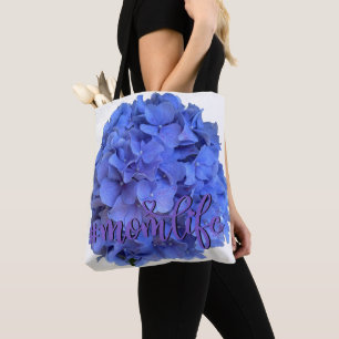 Elegant Blauer Korallenblumen Tasche
