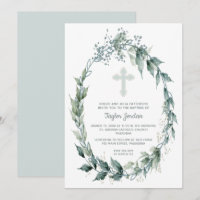 Elegant Blauer Kreuz Grüne Taufe