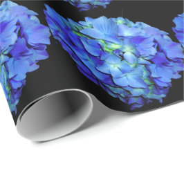 Elegant bläulich blühende Rose Blaue Hydrangeas Geschenkpapier