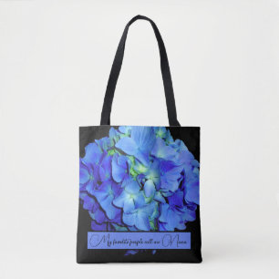Elegant bläulich blühende Rose Blaue Hydrangeas Tasche