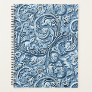 Élégant bleu clair en cuir à outils