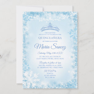 Elégant bleu doux et String Lumière Mis Invitation