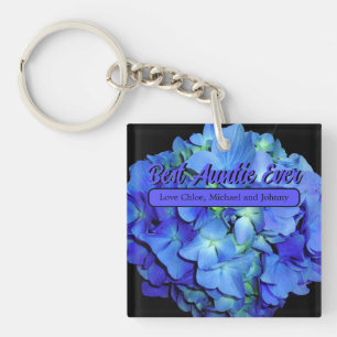 Elégant bleu floral bleu rose hydrangée bleue