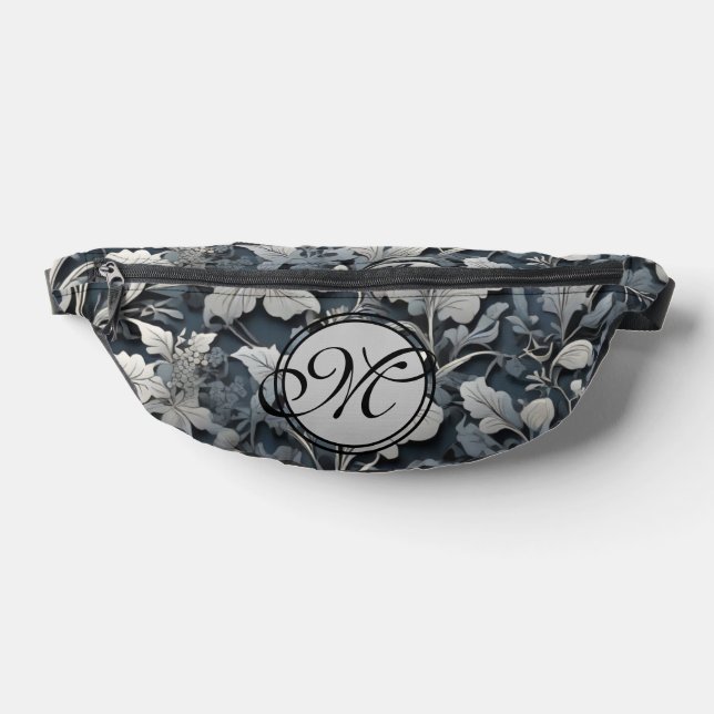 Elégant bleu poussiéreux argent blanc gris gris fl (Poser)