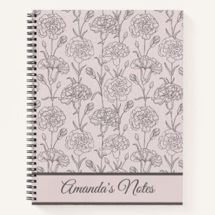 Élégant Bleu rose Carnation Journal de reconnaissa