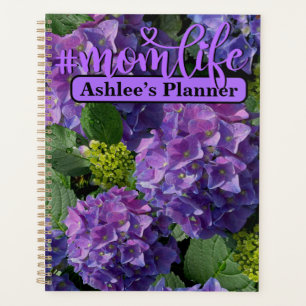 Elégant bleu violet magenta vert hydrangée florale