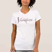 Elegant Blood Calligraphy Vampire Halloween-Hemd
