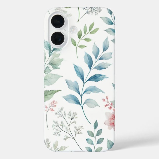 Elegant Bloom: Blumenkoffer für iPhone 16 Hülle (Rückseite)