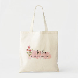 Elegant Bloom mit Joy Boho Pink Floral Tragetasche