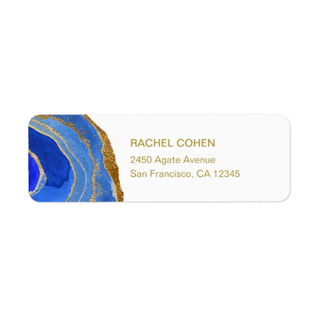 Elegant Blue and Gold Geode (Vorne)