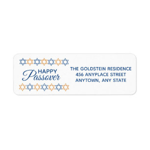 Elegant Blue and Gold Star von David Passover