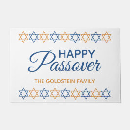 Elegant Blue and Gold Star von David Passover Fußmatte
