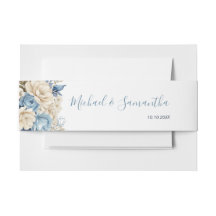 Elegant Blue and Ivory Rose Wedding