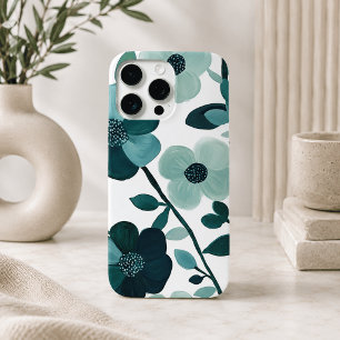 Elegant Blue Aqua Floral Botanical Phone Case