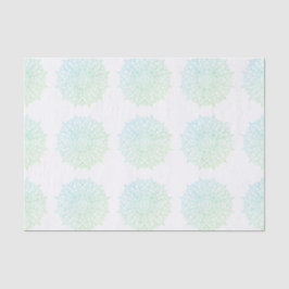 Elegant Blue Aqua Green Ombre Mandala Decoupage Seidenpapier
