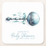 Elegant Blue Baby Rattle Boy Baby Shower Rechteckiger Pappuntersetzer<br><div class="desc">Mit diesen eleganten Untersetzer aus blauem Baby-Rattle-Quadrat verleihen Sie Ihrer Babydusche eine Touch Charme. Diese Untersetzer mit Vintag inspiriert blauen Kantendesign sind ideal zum Schutz Ihrer Oberflächen und ergänzen Ihr Babyduschdekor. Passen Sie sie mit einem Namen oder einem Datum an, um sie zu einem unvergesslichen Sake für Ihre Gäste zu...</div>