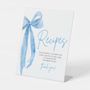 Elegant Blue Bow Sie bindet das Rezept der Knotenr Sockelschild