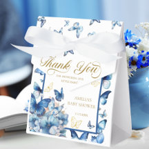 Elegant Blue Butterfly Baby in Bloom Vielen Dank
