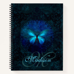Elegant Blue Butterfly Name und ursprüngliche Vor Notizbuch