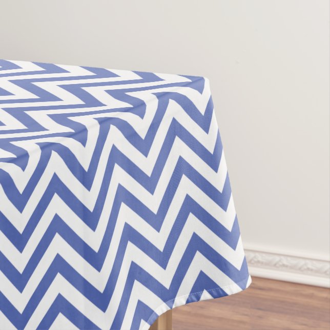 Elegant Blue Chevrons Pattern Tischdecke (Beispiel)