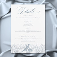 Elegant Blue Chinoiserie Natur & Vögel Hochzeit
