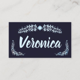 Elegant Blue Christmas Platzkarte