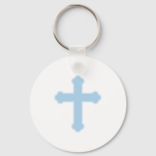Elegant Blue Cross Schlüsselanhänger (Vorderseite)