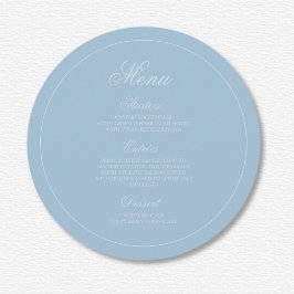 Elegant Blue Diamond Wedding Menükarte