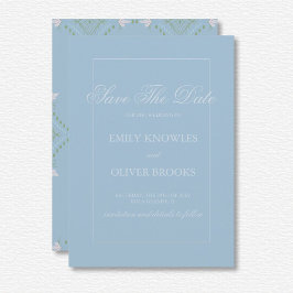 Elegant Blue Diamond Wedding Save The Date