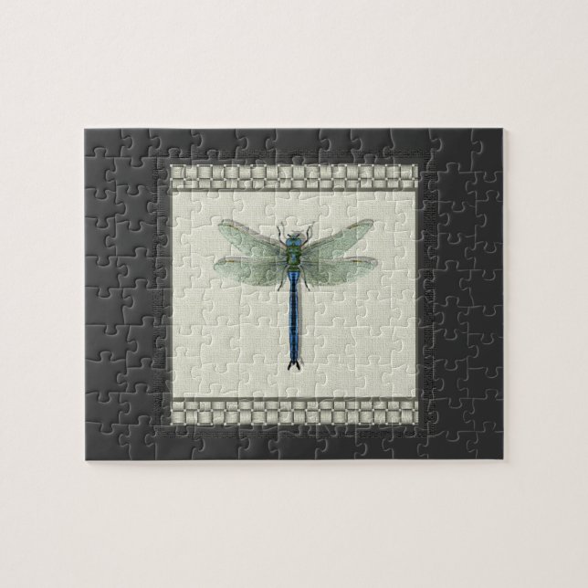 Elegant Blue Dragonfly (Horizontal)