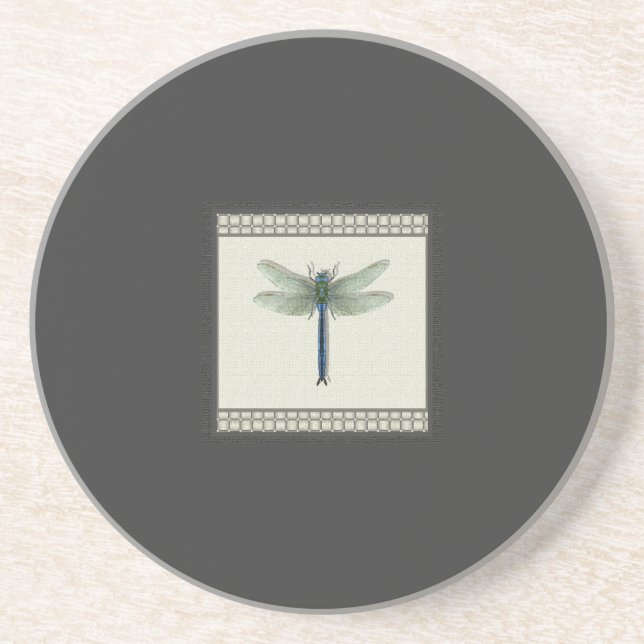 Elegant Blue Dragonfly Getränkeuntersetzer (Vorne)