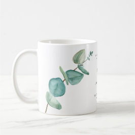 Elegant Blue Eucalyptus Blätter Save the Date Coff Kaffeetasse