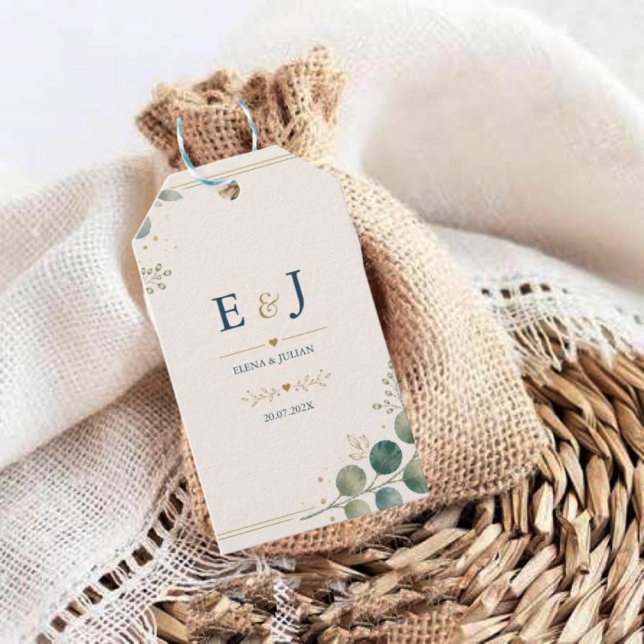Elegant Blue Eucalyptus  Geschenkanhänger (Von Creator hochgeladen)