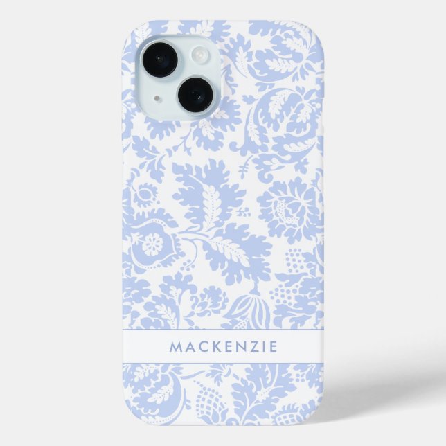 Elegant Blue Floral Botanical Case-Mate iPhone Hülle (Rückseite)