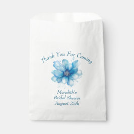 Elegant Blue Floral Brautparty Vielen Dank Geschenktütchen