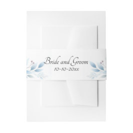 Elegant Blue Floral Einladungsbanderole