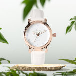 Elegant Blue Floral personalisiert eWatch Armbanduhr<br><div class="desc">Geschenk für sie,  blaue Armbanduhr</div>