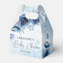 Elegant Blue Flowers Boy Baby Shower Geschenkschachtel