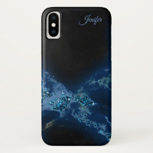 Elegant Blue Glitzer Monogram title_seo2