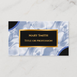 Elegant Blue Gold Silk Visitenkarte