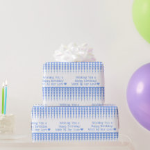 Elegant Blue Heart Tinsels, Personalisierter Gebur