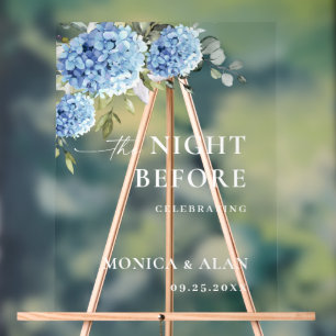 Elégant Blue Hydrangea Eucalyptus REHEARSAL DÎNER