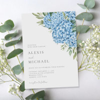 Elegant Blue Hydrangea Floral Wedding