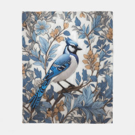 Elegant Blue Jay William Morris Inspiriert Fleecedecke