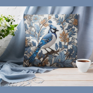 Elegant Blue Jay William Morris Inspiriert Kissen