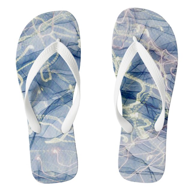 Elegant Blue Marble Flip Flops (Fußbett)